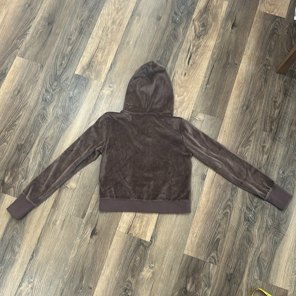 Aerie NWT cropped style jacket zip up jacket brown with pockets 78% cotton - Picture 11 of 15